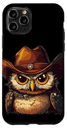 Nice Owl’s Western Style with Cowboy Hat Case for iPhone 11 Pro