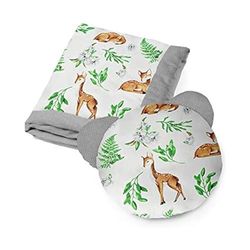 KOSPU Sängkläder Kudde och filt för barn och yngre tonåringar, bomull och velour tyg, 100% Polyester Fyllning, Sovfilt 135 x 100 cm, Björn sovkudde 50 cm