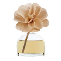 MUHA' | Profumatore per ambienti Flower Diffuser, Fragranza Vaniglia Ambra Pura, Diffusore Ambiente con Fiore in Legno di Betulla, Formato da 200 ml