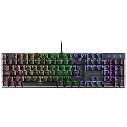 Mars Gaming MK422 Negro, Teclado Mecánico Gaming RGB, Antighosting, Switch Mecánico Azul, Idioma Español