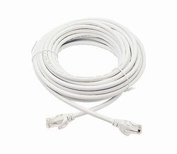 Elfcam® - 50m Cavo Ethernet Cat 6, Tondo Cavo di Rete LAN WAN, Cat6 26AWG, 1Gbps Con Connettori RJ45 di Alta Qualità, Bianco(50M)