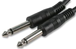 Pro Signal PSG00068 6.35mm (1/4") Mono Jack to Jack Plug Lead, 6m Black