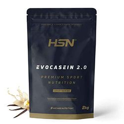 Caséine Micellaire de HSN - Evocasein 2.0 – Protéine pour Avant Dormir – Libération Prolongée pendant le soir – En Poudre – Saveur Vanille - 2Kg