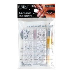 EBIN NEW YORK 3D Nail All-In-One Rhinestones - Pearl