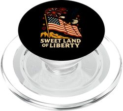 Bandera vintage de Estados Unidos del 4 de julio Sweet Land Of Liberty PopSockets PopGrip para MagSafe