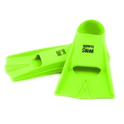 BornToSwim Schwimmflossen, Pinne da Allenamento Corte in Silicone Unisex, Verde, 39-41