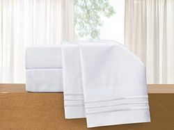 Juego de sábanas de lujo de 4 piezas – Ropa de cama de lujo de 1500 hilos de calidad egipcia – Resistente a las arrugas y a la decoloración, hipoalergénico fresco y transpirable, fácil de elástico