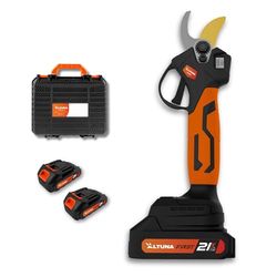 Altuna AF28 snoeischaar met titanium batterij, borstelloze motor, snijdiepte 19/28 mm, met display, 2 batterijen van 21 V, handvat van twee materialen, koffer en accessoires inbegrepen, AF28