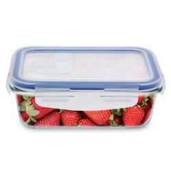 Amig - Recipiente hermético para alimentos - Apto para Microondas, Horno y Congelador - Ideal para Alimentos Sólidos y Líquidos - Anti-Olores - Fácil de Limpiar - Capacidad: 840 ml