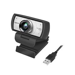 LogiLink UA0377 - Webcam HD USB per videoconferenza, obiettivo grandangolare 120°, doppio microfono con riduzione del rumore, messa a fuoco manuale, per videoconferenze e streaming dal vivo
