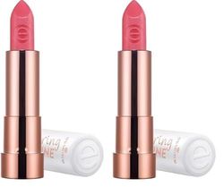 Essence Cosmetics Caring Shine Vegan Collagen Rossetto, Curativo, Lucida, 3.5 g (Confezione da 2)