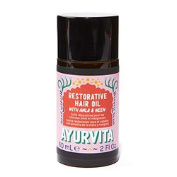 Ayurvita Hair Oil - Amla & Neem Restorative Hair Care – Indian Hair Oil For Dry Damaged Hair and Growth – For Men & Women - Amla For Hair Strengthening - Neem To Prevent Dryness & Dandruff - 2 fl oz