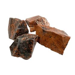VIE Raw Rough Cut Crystals, 80-100g, Pack of 12, Mahogany Obsidian