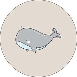 Bonateks, Ronde digitaal bedrukte muismat, antislip onderkant, voor kantoor en thuis, diameter: 22 cm