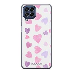 ERT GROUP mobiltelefonfodral för Samsung M53 5G originalt och officiellt licensierat Babaco mönster Hearts 005 optimalt anpassad till formen på mobiltelefonen, gedeeltelijk transparant