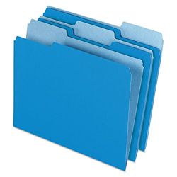 Pendaflex Lot de 100 dossiers de couleur bicolore, format lettre, bleu, coupe 1/3, 100 par boîte (152 1/3 BLU)