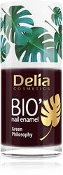 Delia Cosmetics - Bio Green Nail Polish - SMILE - Vegan Friendly - Perfect Opacity and Shine - Easy and Fast Application - Natural Ingredients - Long Lasting Color up to 6 Days - 11ml