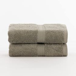 BELUM | Pack of 2 Towels 100% Combed Cotton 650 g Army Green 50 x 100, Quick Dry Towels, Highly Absorbent Cotton Towels