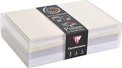 Clairefontaine 20842C - cofanetto da 40 Buste autoadesive, Formato C6 (11,4x16,2cm) + 40 Cartoncini, Formato 11x15,5cm - corrispondenza Pollen - Tema matrimonio - 5 Colori diversi