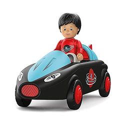 Toddys by siku 0115, Sam Speedy, Véhicule à 3 Pièces Assemblables, avec Son et Lumière, Figurine Mobile incluse, Moteur à Traction-Propulsion de haute qualité, Noir/Turquois, A partir de 12 mois