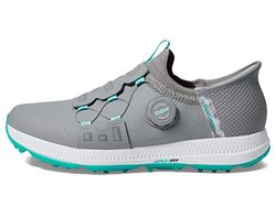 Skechers Women's Go Elite 5 Arch Fit Waterproof Slip in Golf Shoe Sneaker, Gray/Aqua, 9.5