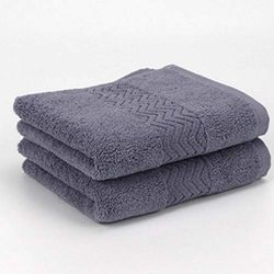 Agolaty Hand Towels, Unisex-Adult, Gray, Large