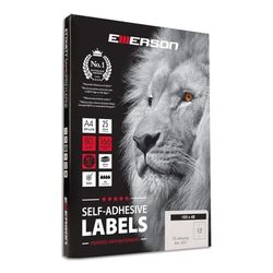 Emerson 105 x 48 mm, 12 Pieces/Sheet, 25 Sheets, A4 Universal self-Adhesive Labels, self-Adhesive Stickers for Labelling, Labels for Labelling, Stickers for Label Printing