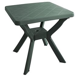 Fun Star 8009271403000 Reno Vierkante Tafel met Verbonden Benen, Groen, 70 x 70 x 72 cm