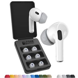 Foam Masters - Auricolari in memory foam per AirPods Pro di prima e seconda generazione, 3 paia, versione 4.0, Black Magic, comodi, sicuri, migliore cancellazione del rumore, auricolari di ricambio