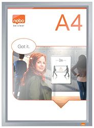 Nobo - Porte-Affiche A3 Mural avec Cadre Noir Clipsable à Coins Biseautés, Fixation par les Coins, Impression Pro, 1915581