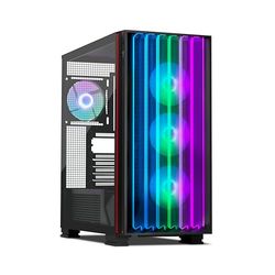 Yeyian Boîte de Jeu Mirage X PC | Tour complète | Châssis 1,0 mm | Alimentations ATX 2, 3 | Panneau latéral en Verre trempé | Refroidisseur de processeur jusqu'à 180 mm | GPU jusqu'à 420 mm