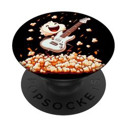 Disfraz de palomitas de maíz con guitarra eléctrica PopSockets PopGrip Adhesivo