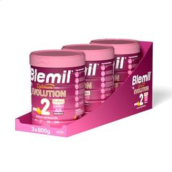 Blemil 2 Optimum Evolution 3PACK | 3 Botes de 800g | Leche de Continuación en polvo para Bebé Desde los 6 Meses - Amazon Exclusive