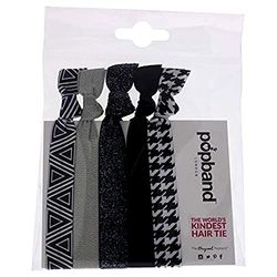 Popband Printed Ponytail Holder Hair Bands/Ties - Working Girl, 5 Pack