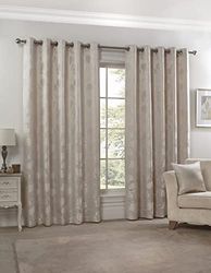 Emma Barclay – Rideaux entièrement doublés pour Chambre à Coucher et Salon – Rideaux Jacquard à œillets – Deux Panneaux – Collection Florale (168 x 229 cm) (Couleur)