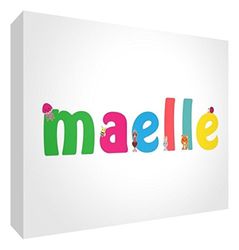 Little Helper Souvenir Décoratif en Acrylique Transparent Poli comme Diamant Style Illustratif Coloré avec le Nom de Jeune Fille Maelle 10,5 x 15 x 2 cm Grand
