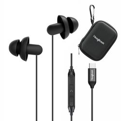 Hearprotek 2 Paar Slaapoordopjes, Usb C Oortelefoon Hoofdtelefoon Met Microfoon-Siliconen Geluidsisolatie Type C Oordopjes Slaapknoppen Voor Android-Telefoon, Ideaal Om Te Slapen, Snurken, Ontspanning