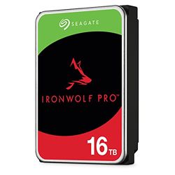 Seagate IronWolf Pro, 16 TB, Enterprise NAS interne harde schijf HDD – CMR, 3,5-inch, SATA, 6Gb/s, 7200 RPM, 256 MB cache, voor RAID Network-Attached Storage, Rescue-services (ST16000NT001)