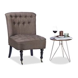 Relaxdays Fauteuil Cocktail, 82 x 55 x 65 cm, Brun