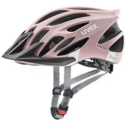 uvex flash - lätt allroundhjälm för dam och herr - individuell storleksanpassning - tvättbar hjälminredning - dust rosé - white matt - 57-61 cm