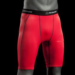 Mc David Deluxe Short de Compression Rouge Écarlate Large