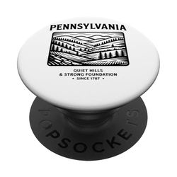Fundación sólida de Pennsylvania Quiet Hills desde 1787 PopSockets PopGrip Adhesivo