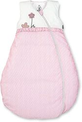 Sterntaler Saco de dormir para bebé, Para todo el año, Regulación de calor, Cremallera, Tamaño: 70, Chica Emmi, Blanco/Rosa