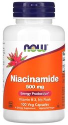 Now Foods - Niacinamide 500mg | Niacinamide hautement dosé pour la santé de la peau et des cellules - 100 capsules