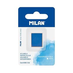 MILAN® Recambio de acuarela en formato de medio godet, azul mediterráneo