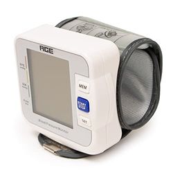 Primacare Medical Supplies DS-8006 Wrist Blood Pressure Digital Heartbeat Monitor, BP Cuff Portable Plastic Case, Battery Operated, 2 Sets of 90 Memory