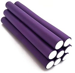 NIKO Lot de 10 tiges flexibles courtes de 20 mm – Rouleaux flexibles en mousse – Bigoudis légers flexibles pour boucles et vagues – Outil de coiffure pour salon de coiffure – Couleur violet (20 mm)