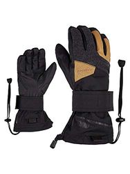 Ziener Gloves Maximus - Guanti da Snowboard, da Uomo, Uomo, 801724, Nero/Marrone (Black/Tan), 7