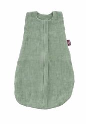 TRÄUMELAND – baby sommarsovsäck i salvia grön 0,5 TOG, lätt andningsaktiv sovsäck av muslin för varma sommarnätter, Öko-Tex 100-certifierad, giftfri och hudvänlig