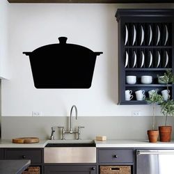 Ambiance Sticker leisteen krijtbord - muurstickers, zelfklevend, afwasbaar, design Marmitte, H 55 x L85 cm